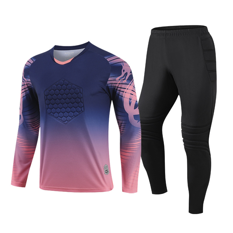 Custom Men's & Women's Long-Sleeve Autumn/Winter Soccer Jersey (Royal Blue Top + Shorts) - Cozymize